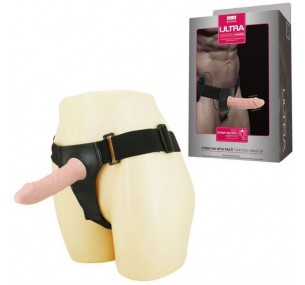 Женский страпон с вибрацией «Ultra» от компании Baile, цвет телесный, BW-022050 