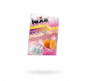 ПРЕЗЕРВАТИВЫ LUXE КОНВЕРТ, СЕКСРЕАНИМАТОР, АБРИКОС, 18 СМ., 3 ШТ. В УПАКОВКЕ