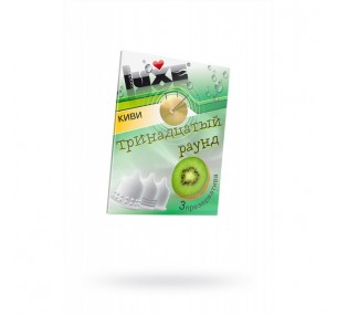 ПРЕЗЕРВАТИВЫ LUXE КОНВЕРТ, ТРИНАДЦАТЫЙ РАУНД, КИВИ, 18 СМ., 3 ШТ. В УПАКОВКЕ