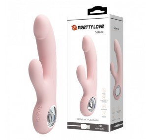 ЖЕНСКИЙ ВИБРАТОР С КЛИТОРАЛЬНЫМ СТИМУЛЯТОРОМ И ЯРКО ВЫРАЖЕННОЙ ГОЛОВКОЙ «SELENE» ИЗ КОЛЛЕКЦИИ PRETTY LOVE ОТ BAILE, ЦВЕТ БЕЖЕВЫЙ, BI-014513-1