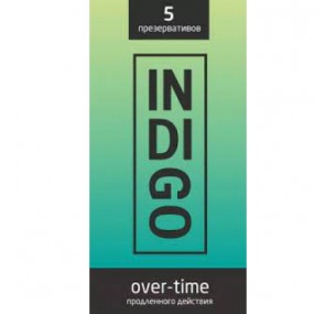 ПРЕЗЕРВАТИВЫ INDIGO OVER-TIME, 5 ШТ, ГЛАДКИЕ ПРОДЛЕВАЮЩИЕ