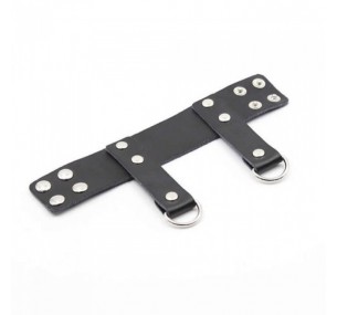 УТЯЖКА ИЗ ЭКОКОЖИ С ШИПАМИ