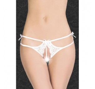 СТРИНГИ ЖЕНСКИЕ С ЖЕМЧУГОМ разм. 46-48, цвет белый
