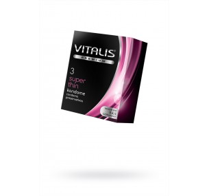 ПРЕЗЕРВАТИВЫ ''VITALIS'' PREMIUM №3 SUPER THIN - СУПЕР ТОНКИЕ (ШИРИНА 53MM) 