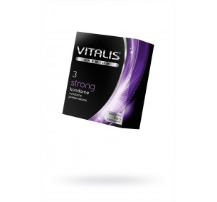 ПРЕЗЕРВАТИВЫ ''VITALIS'' PREMIUM №3 STRONG - СВЕРХПРОЧНЫЕ (ШИРИНА 53MM) 