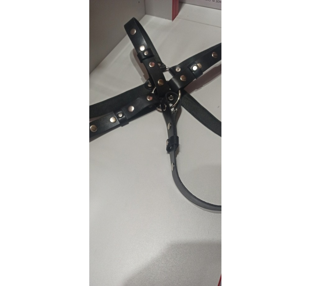 ГАРТЕР, НАТУРАЛЬНАЯ КОЖА, ЦВЕТ ЧЁРНЫЙ