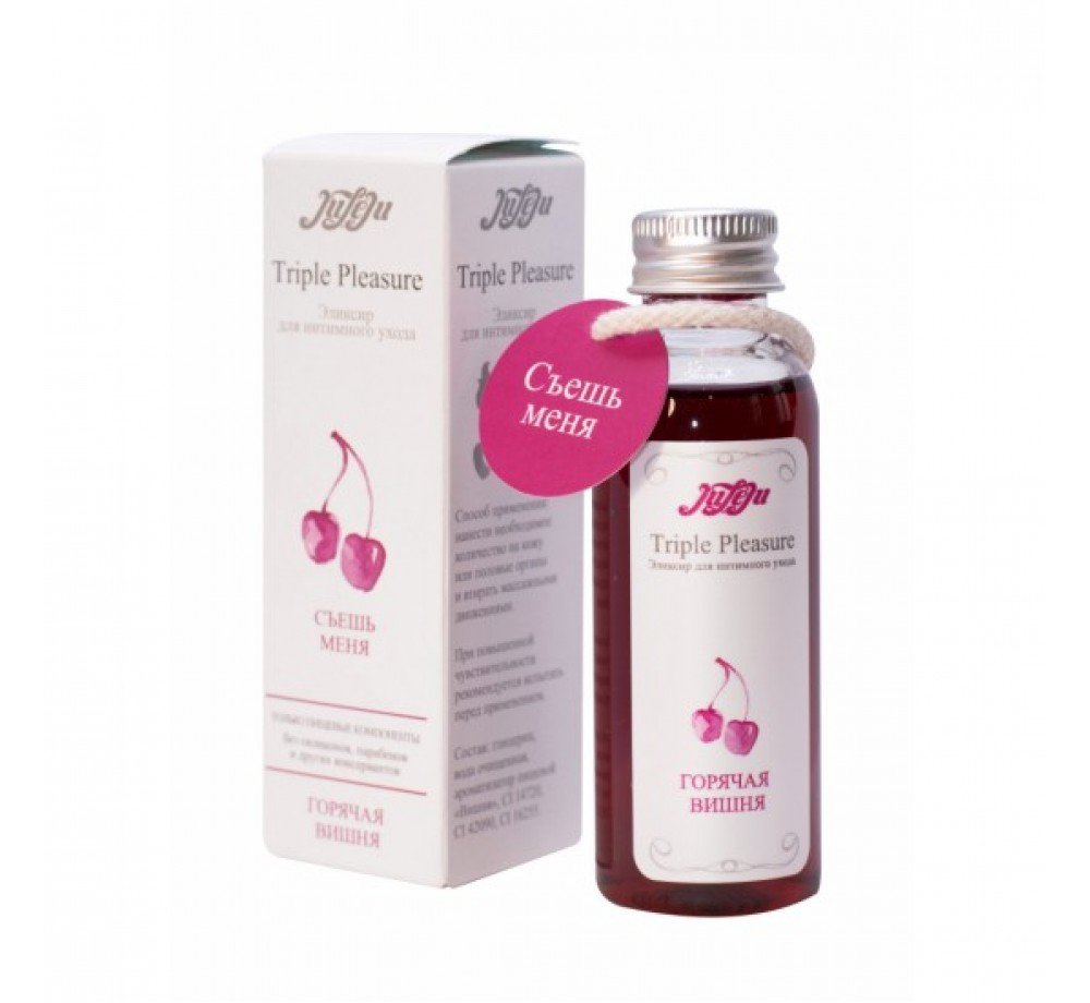 ЭЛИКСИР ДЛЯ ИНТИМНОГО УХОДА "TRIPLE PLEASURE" ГОРЯЧАЯ ВИШНЯ 130 ГР