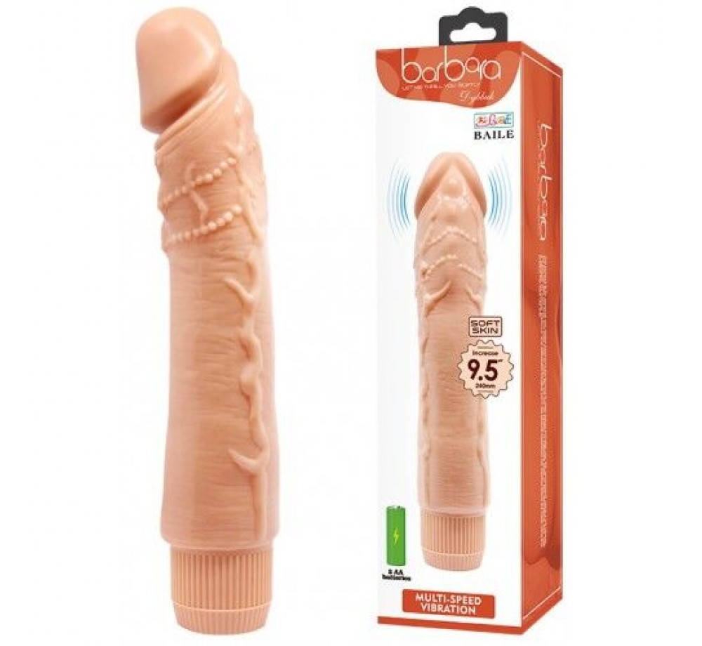 Реалистичный вибратор Baile с рельефными венками