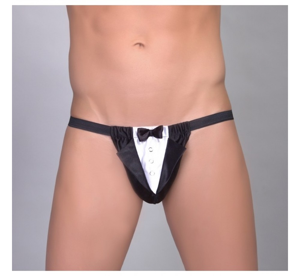 СТРИНГИ МУЖСКИЕ СМОКИНГ РАЗМ. 46-48, ЦВЕТ ЧЕРНЫЙ АРТ. 2643