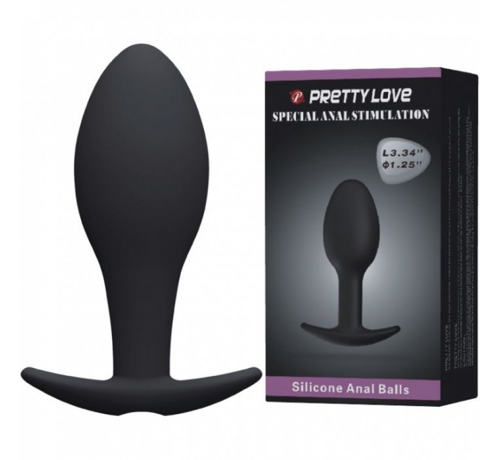 СТИМУЛИРУЮЩАЯ АНАЛЬНАЯ ПРОБКА ДЛЯ НОШЕНИЯ «SPECIAL ANAL STIMULATION» С УДОБНЫМ ОГРАНИЧИТЕЛЕМ ИЗ КОЛЛЕКЦИИ PRETTY LOVE, ЦВЕТ ЧЕРНЫЙ, BAILE BI-040033