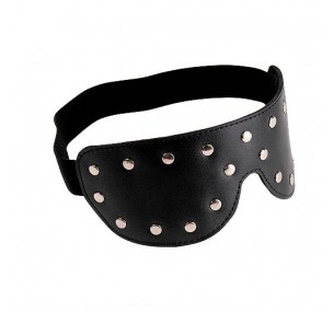МАСКА черная кожа с клепками