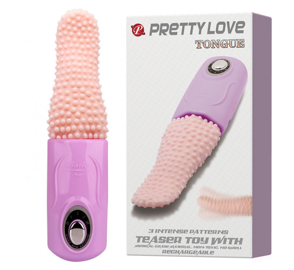 Вибро-стимулятор перезаряжаемый в форме языка Tongue