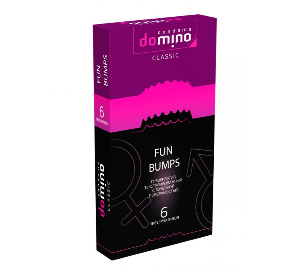 Презервативы  Luxe DOMINO CLASSIK Fun Bumps 6шт , 18 см