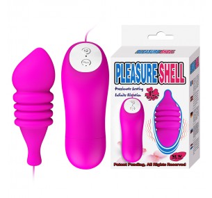 Baile Вибропуля Pleasure Shell с рёбрышками и выносным пультом управления 8.8 см