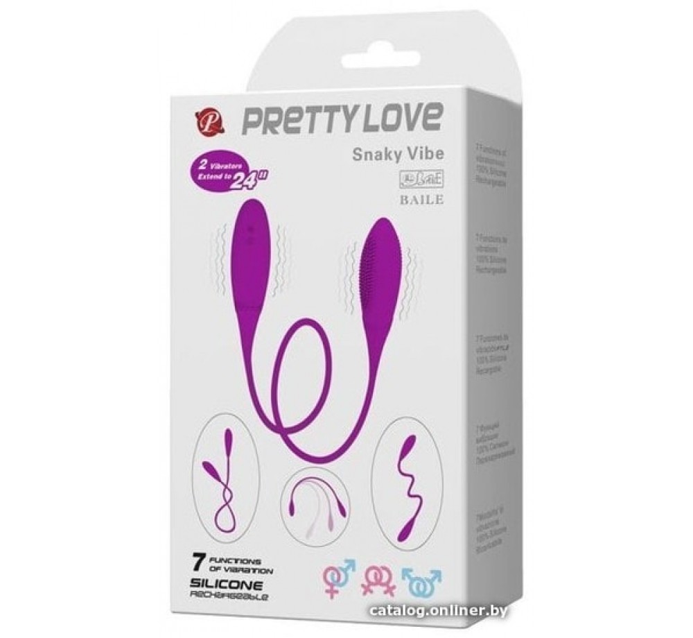 Вибромассажер Snaky Vibe, силикон, 7 режимов вибрации