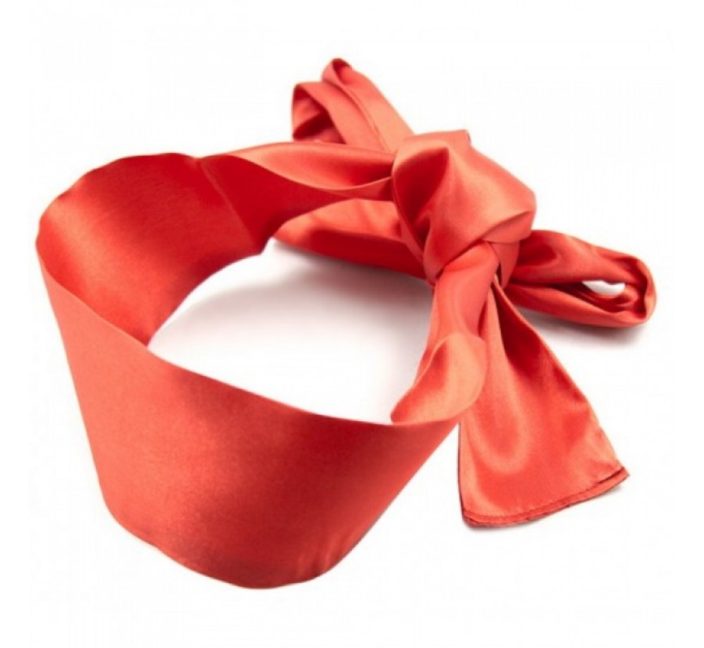 КРАСНАЯ САТИНОВАЯ МАСКА-ЛЕНТА НА ГЛАЗА, АРТ 232001055