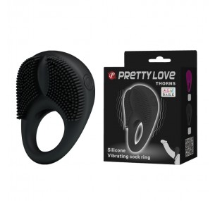 Вибрирующее эрекционное кольцо с щетинками