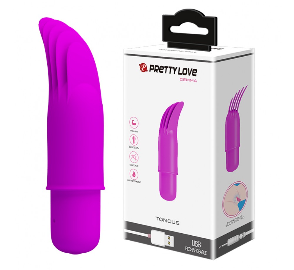 Pretty love Вибратор силиконовый с язычками Gemma 8.8 см