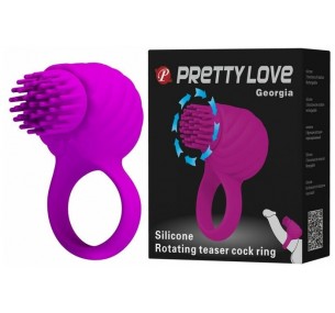 Pretty love Эрекционное кольцо с вращающейся щёточкой Georgia