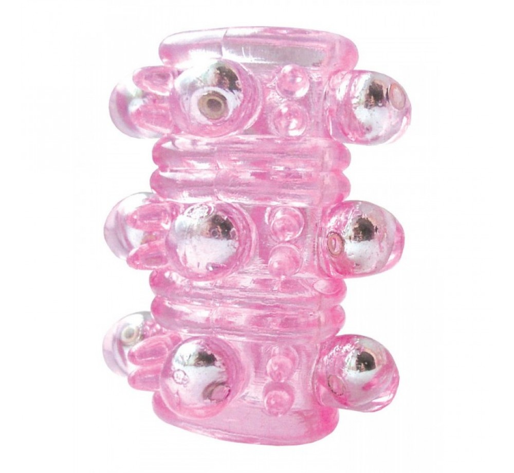 НАСАДКА "CRYSTAL SLEEVE" С ШАРИКАМИ И ПУПЫРЫШКАМИ L 55 ММ