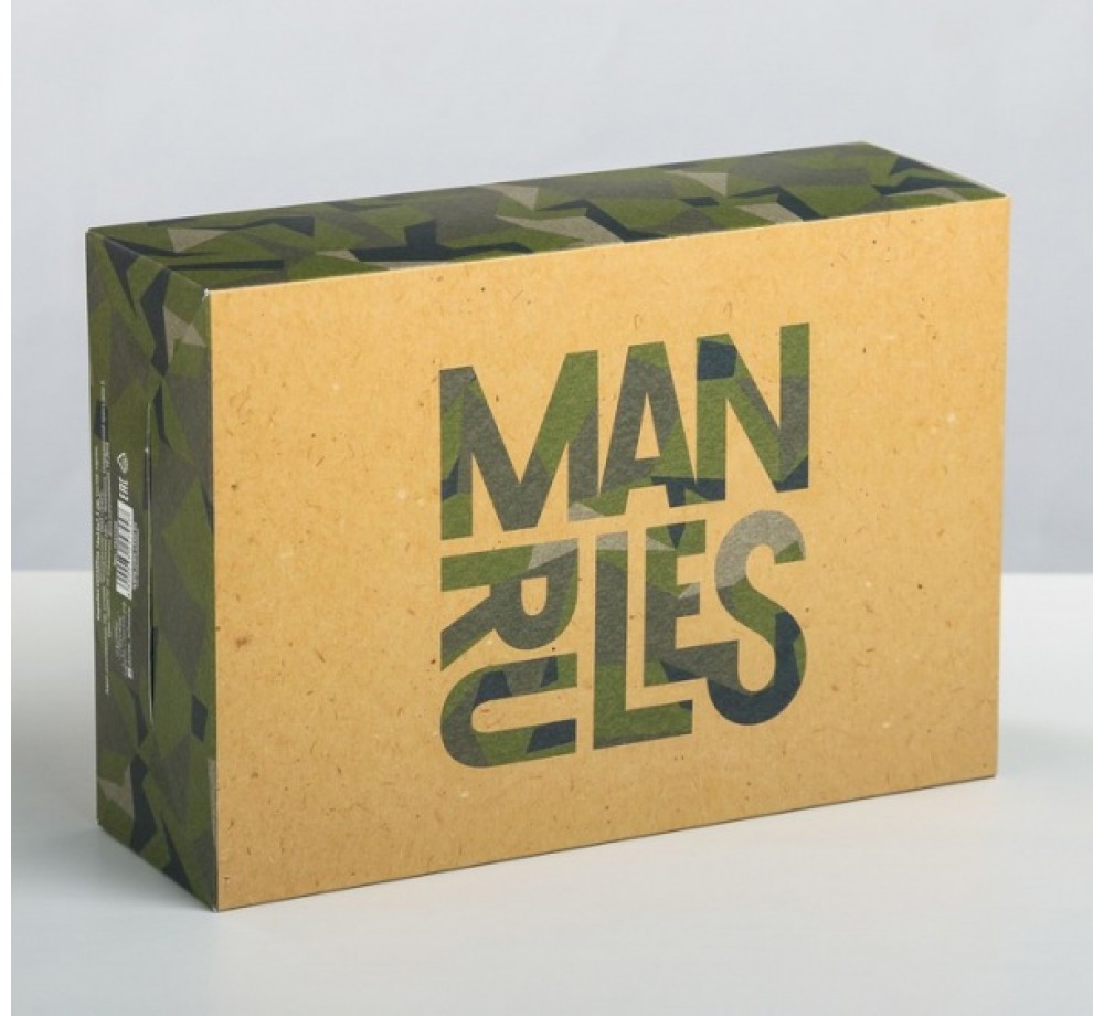 СКЛАДНАЯ КОРОБКА MAN RULES 16х23х7,5 см