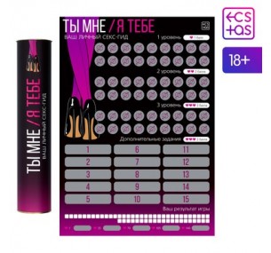 Скретч-плакат «Секс-гид. Ты мне/я тебе», А3, 18+