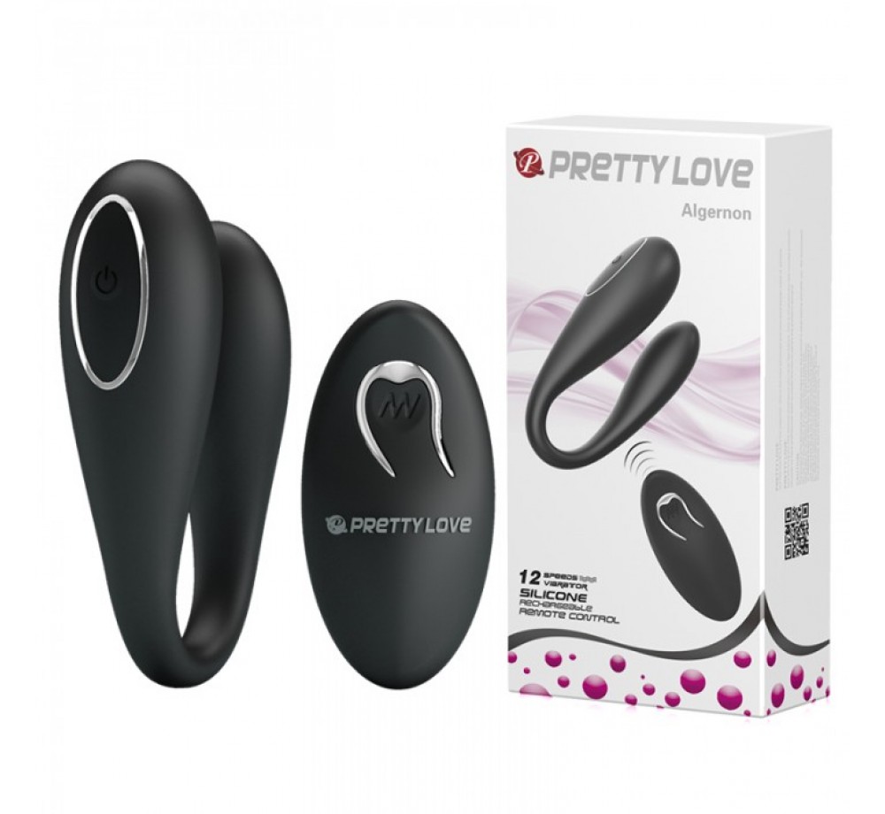 ВИБРАТОР ДЛЯ ДВОИХ С ДИСТАНЦИОННЫМ УПРАВЛЕНИЕМ ЧЕРНЫЙ PRETTY LOVE
