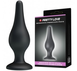 Втулка анальная на присоске «Sensitive Prostate Plug» из коллекции Pretty Love, цвет черный, Baile bi-014459 