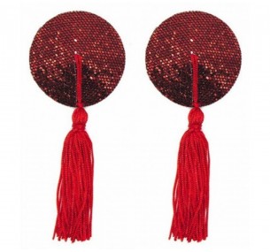 ПЭСТИСЫ ДЛЯ ГРУДИ КРАСНЫЕ С ПАЙЕТКАМИ