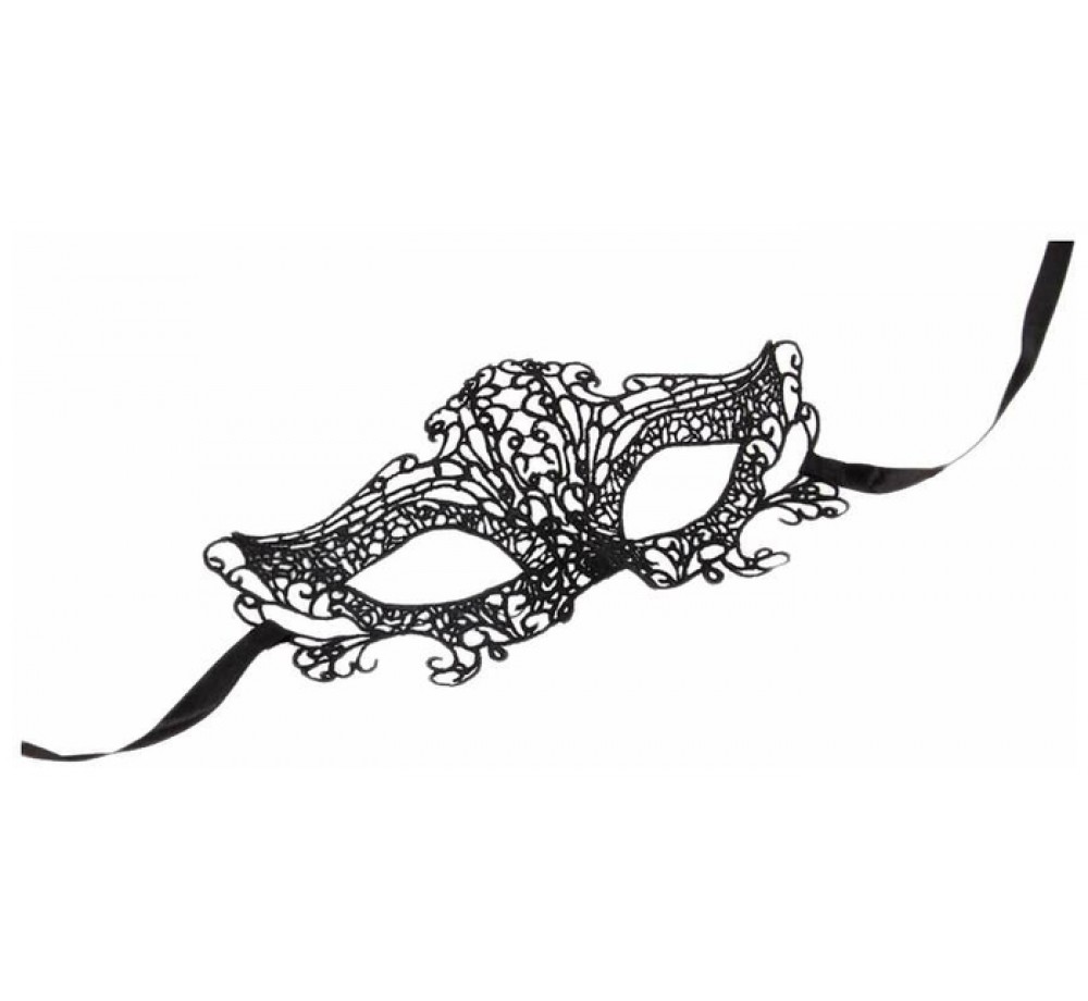 Маска ажурная Марлен цвет чёрный, текстиль