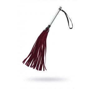 ПЛЕТЬ PECADO BDSM, «БУРГУНДИЯ», НАТУРАЛЬНЫЙ ВЕЛЮР, КРАСНАЯ