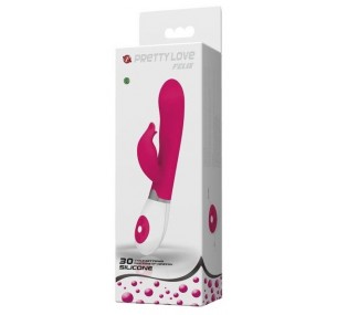 Pretty love Вибратор силиконовый Felix с клиторальным стимулятором 21 см