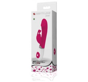 Pretty love Вибратор силикон/пластик Gene с клиторальным стимулятором 20.4 см (BI-014224)