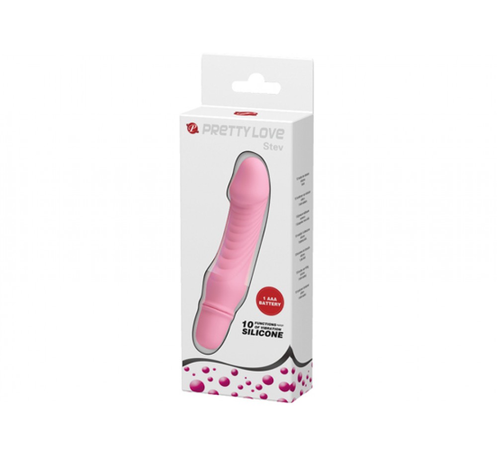 Pretty love Вибратор силиконовый Justin/Stev 13.5 см