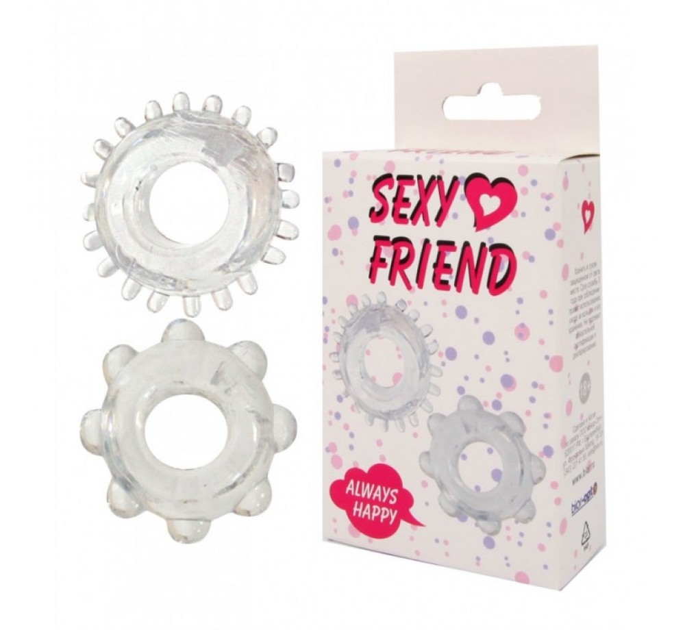 КОЛЬЦО ЭРЕКЦИОННОЕ 2ШТ ЦВЕТ БЕСЦВЕТНЫЙ АРТ. SF-70122