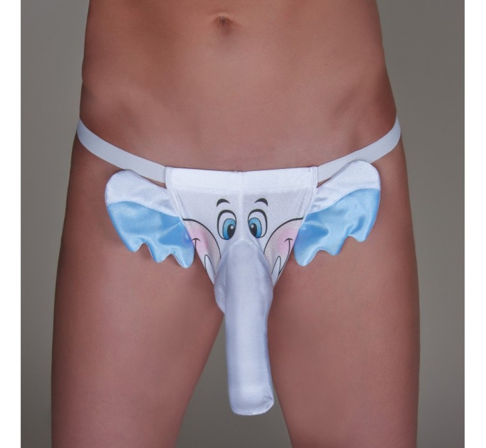 СТРИНГИ МУЖСКИЕ СЛОНИК РАЗМ. 46-48, ЦВЕТ ЧЕРНЫЙ АРТ. 2614