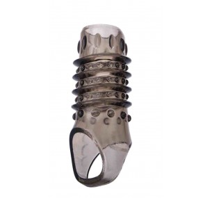 НАСАДКА TOYFA XLOVER, ДЛЯ УВЕЛИЧЕНИЯ РАЗМЕРА,TPE, ЧЕРНАЯ ПРОЗРАЧНАЯ, 10,5 СМ