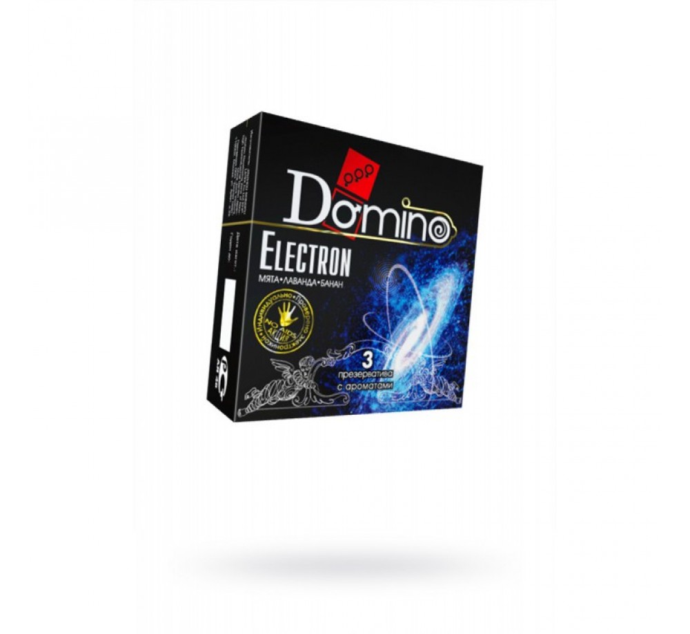 ПРЕЗЕРВАТИВЫ LUXE DOMINO PREMIUM ELECTRON, МЯТА, ЛАВАНДА И БАНАН, 3 ШТ. В УПАКОВКЕ