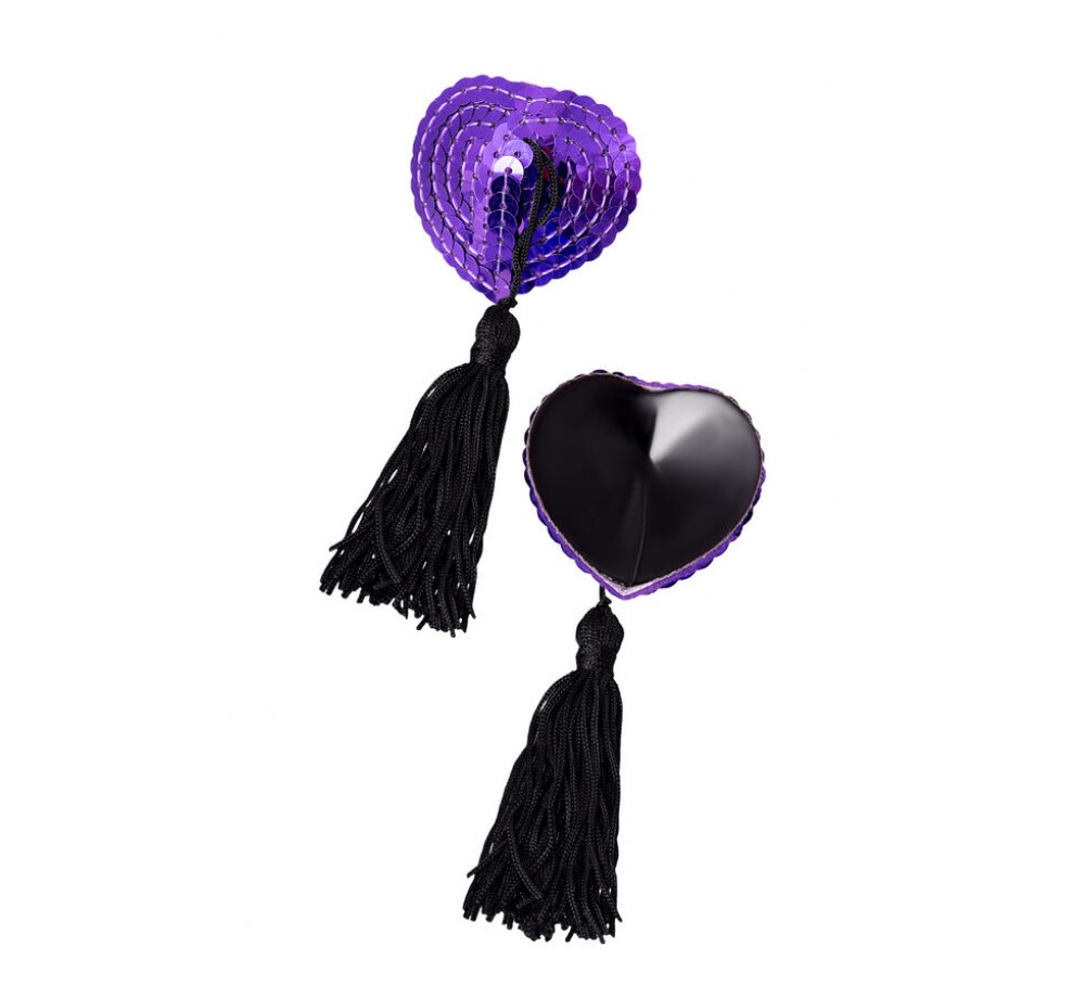 Пэстис в форме сердец фиолетово-чёрные Erolanta