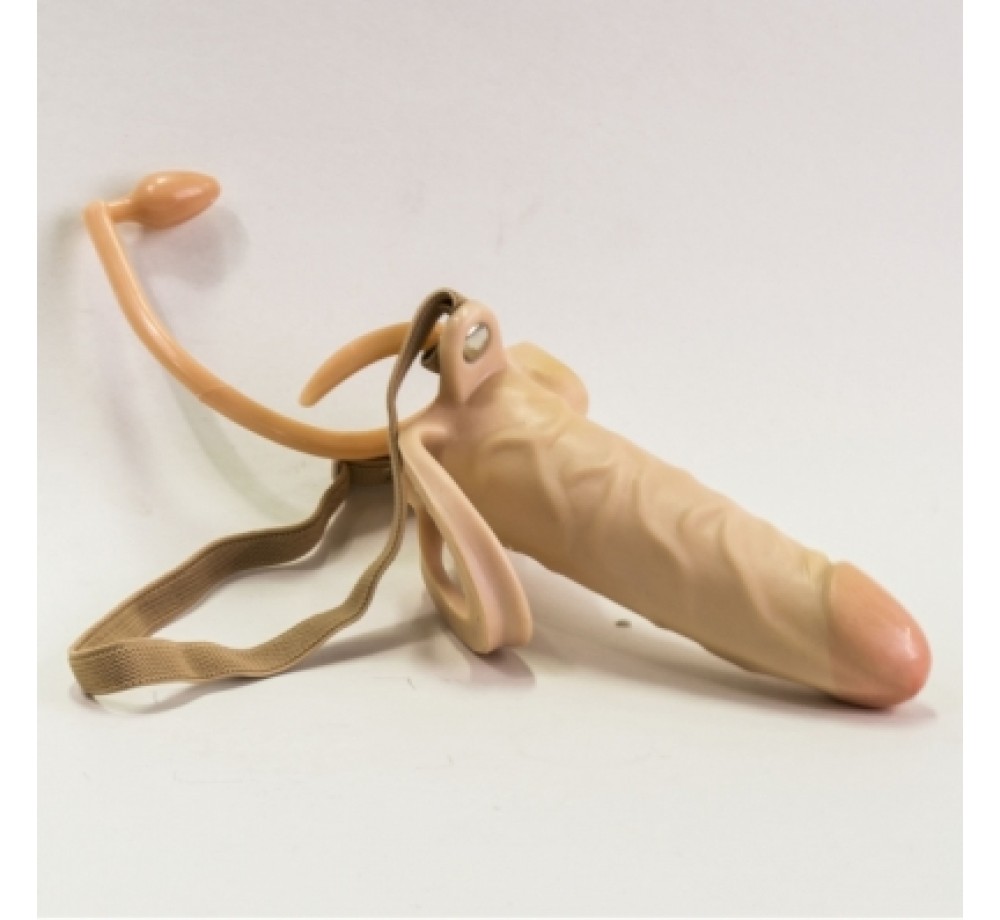 ФАЛЛОПРОТЕЗ НА ЭЛАСТИЧНОМ КРЕПЛЕНИИ В ЛАМИНАТЕ L 180 мм D 42 мм 