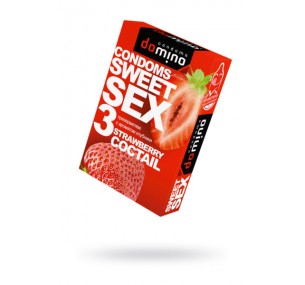 ПРЕЗЕРВАТИВЫ LUXE DOMINO SWEETSEX, КЛУБНИКА №3 , 18 СМ