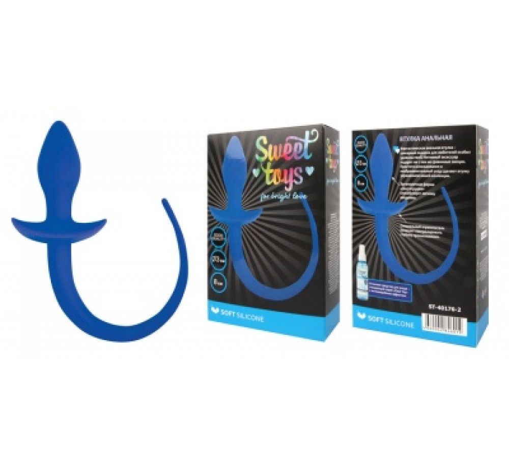 ВТУЛКА АНАЛЬНАЯ L 80 мм D 32 мм, цвет синий