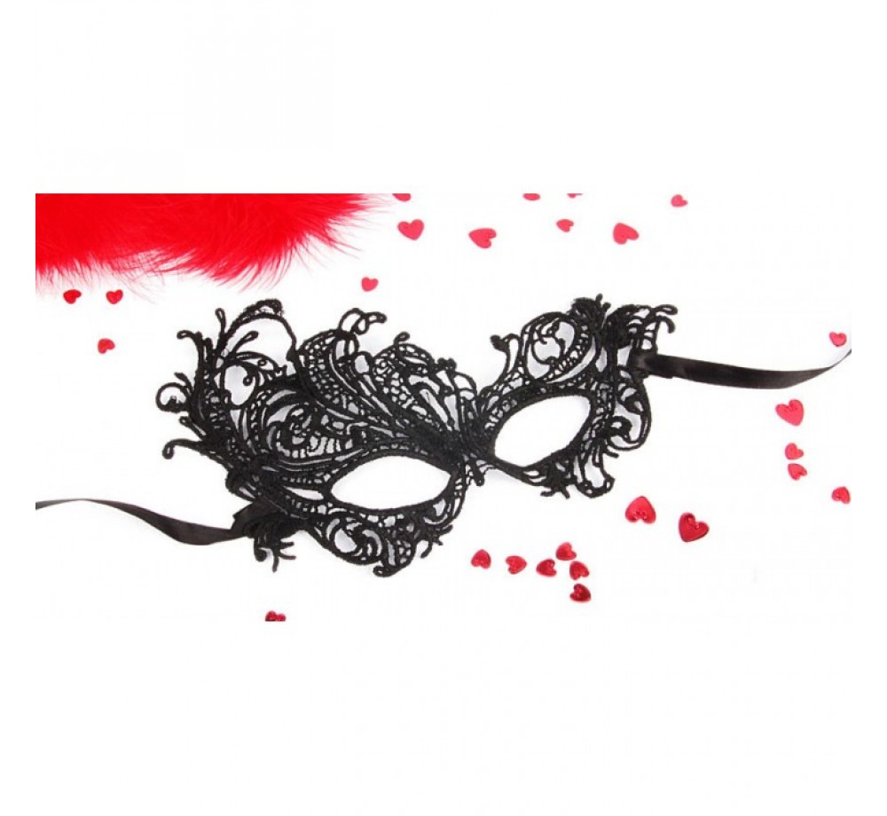 МАСКА АЖУРНАЯ "МАРГО" ЦВЕТ ЧЁРНЫЙ, ТЕКСТИЛЬ 