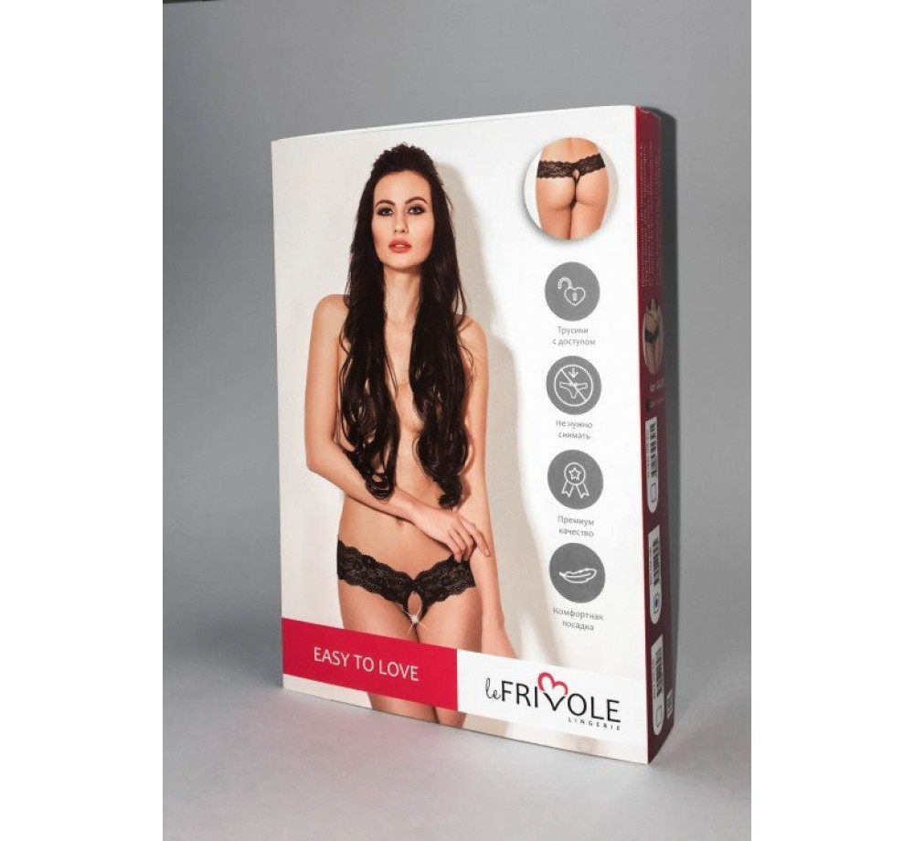 Трусики пикантные Le Frivole с кружевом