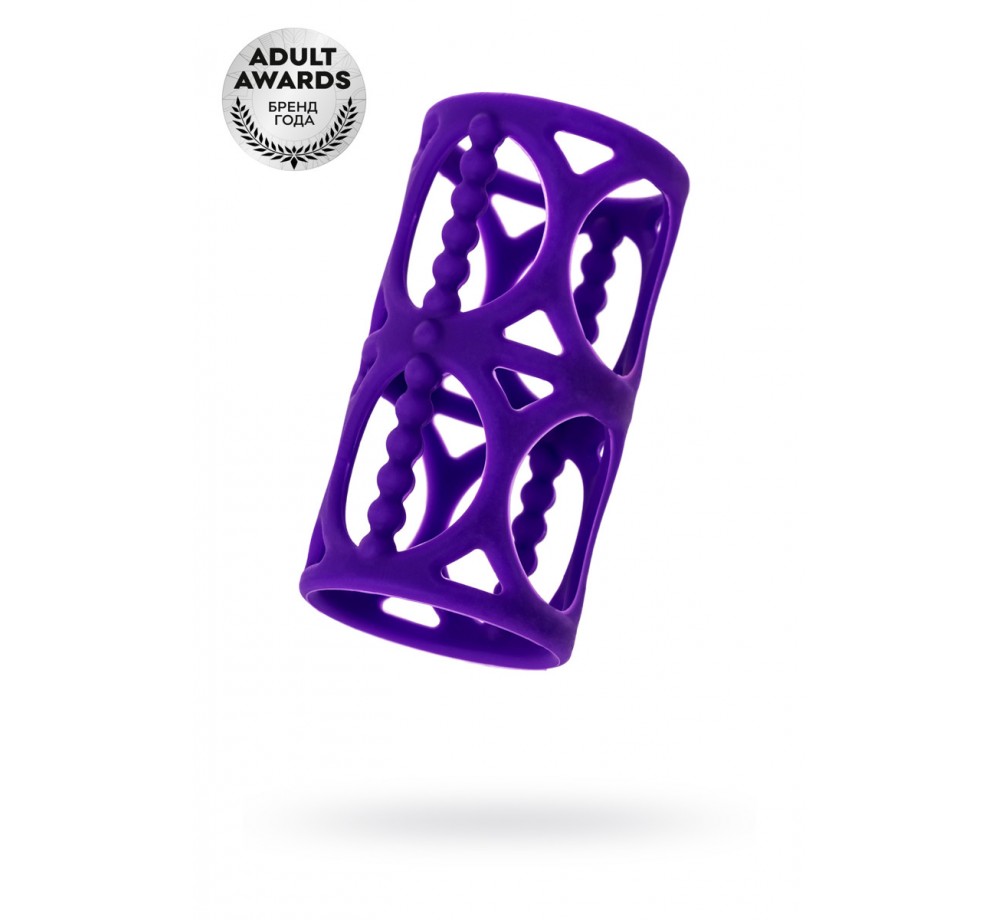 НАСАДКА НА ПЕНИС TOYFA A-TOYS , СИЛИКОН, ФИОЛЕТОВЫЙ, 7,5 СМ