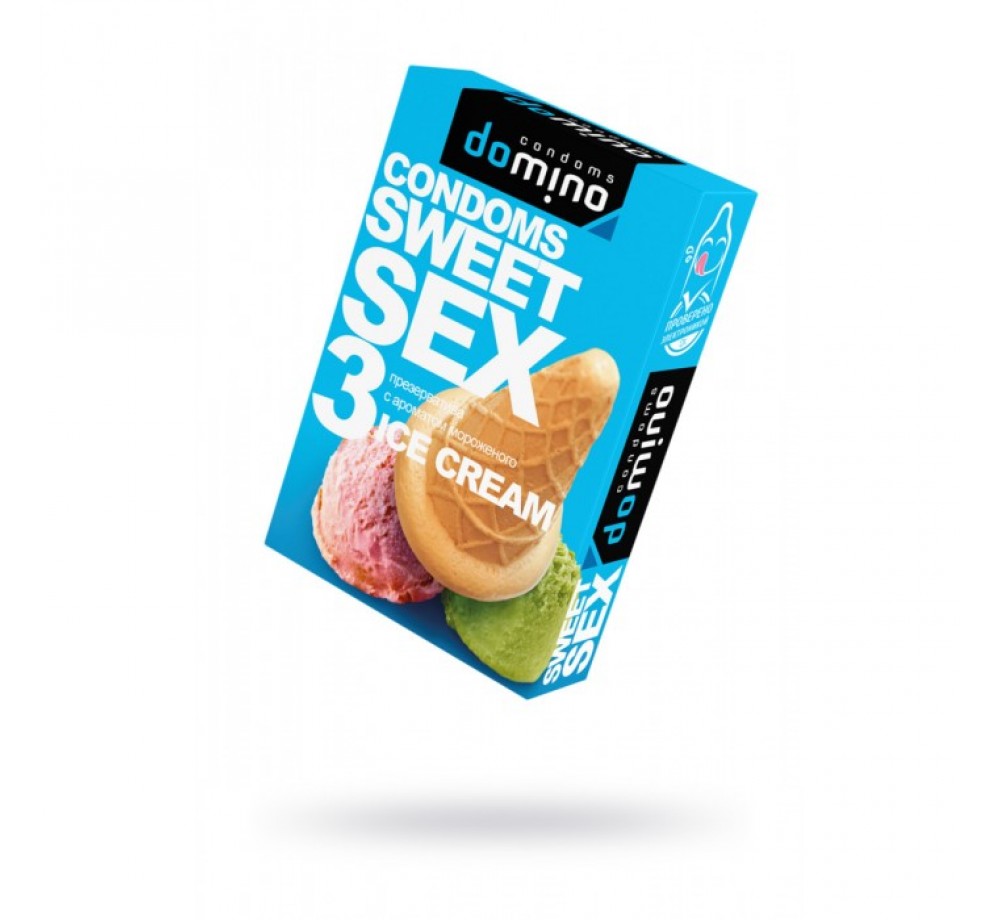 ПРЕЗЕРВАТИВЫ LUXE DOMINO SWEETSEX, МОРОЖЕНОЕ №3 , 18 СМ, АРТ 676