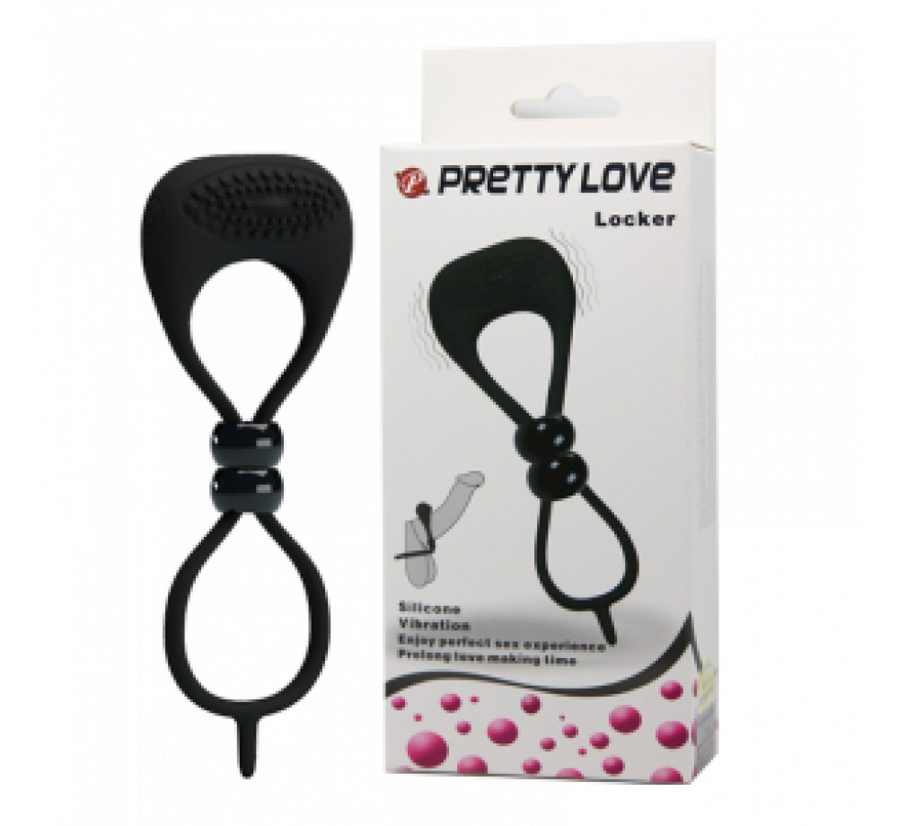 Двойное вибролассо с клиторальной щеточкой Locker