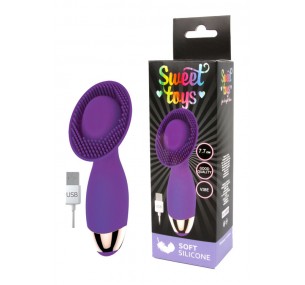 ВИБРОМАССАЖЁР L рабочей части 77 мм D 45 мм, 10 режимов вибрации, цвет фиолетовый 