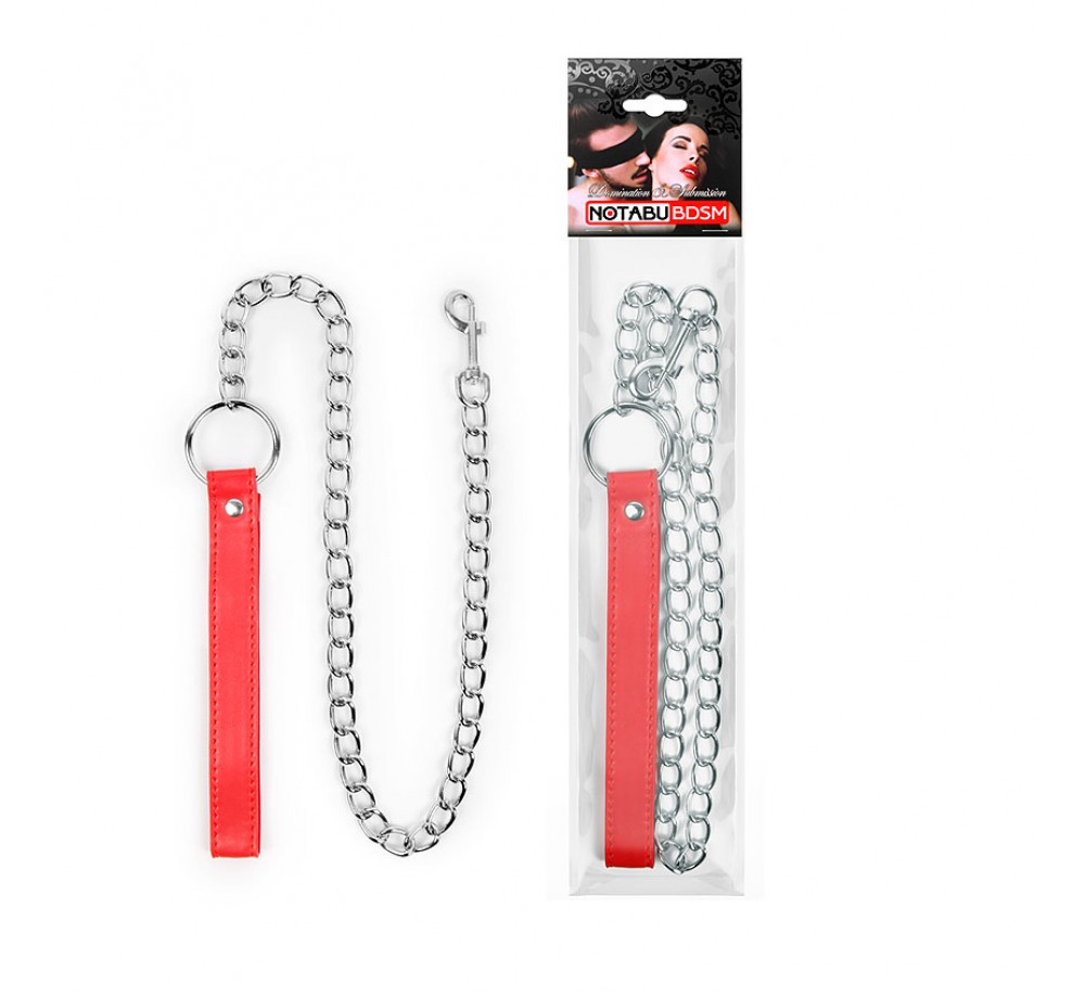 ПОВОДОК ДЛЯ ОШЕЙНИКА L 770мм, цвет красный 