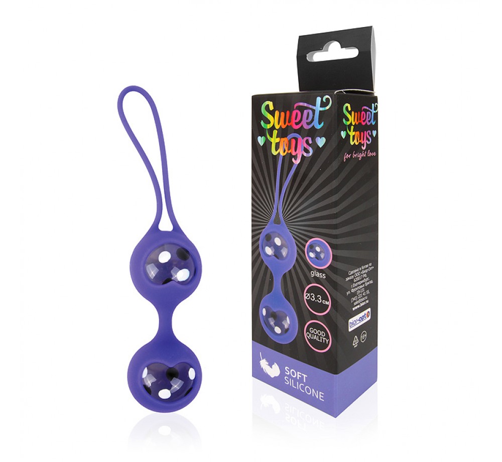 ШАРИКИ ВАГИНАЛЬНЫЕ D 33 мм, вес 75 г, цвет фиолетовый 